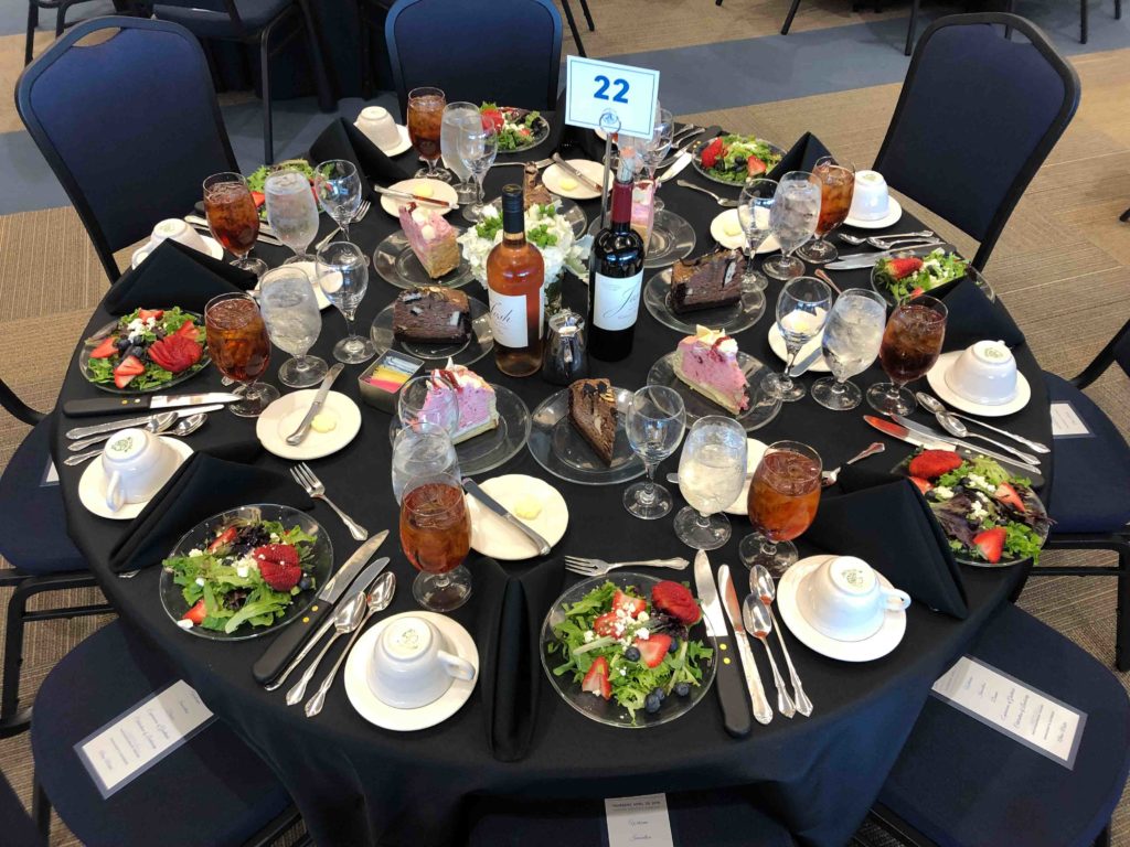 Formal table setting at a special event in the DAC.